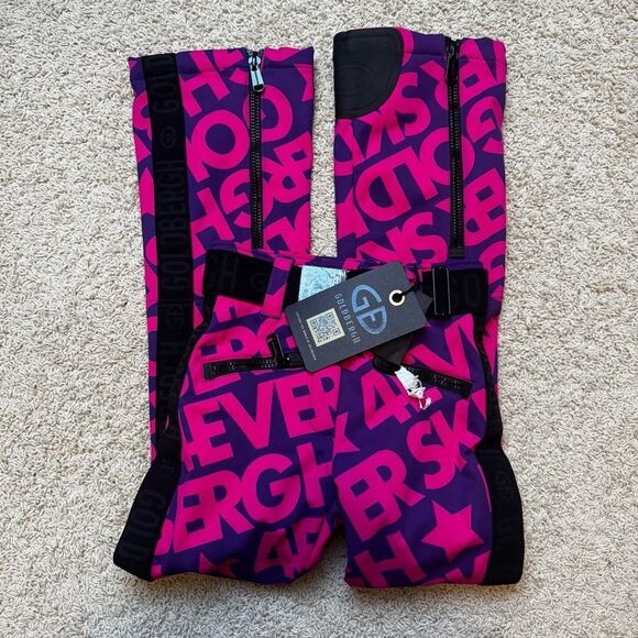 Goldbergh Pippa Skistar Belted Ski Pants Pink Purple NWT US 4 Waterproof - Picture 5 of 13